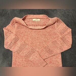LOFT Women's Coral/Rose Sweater